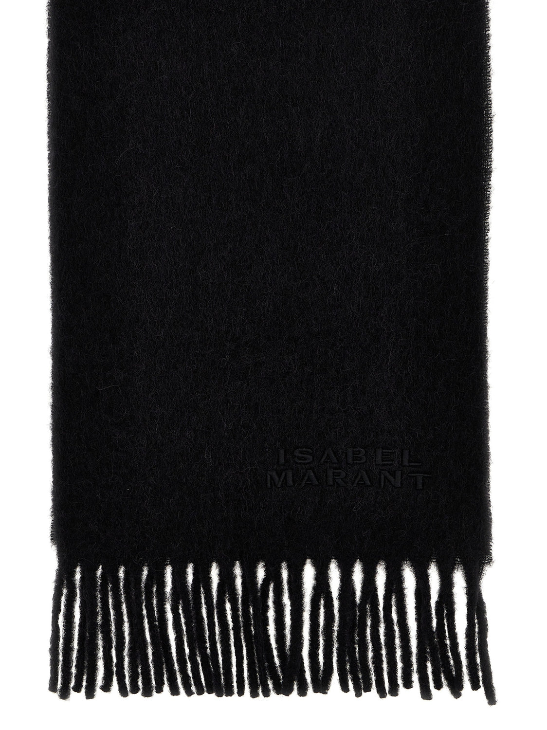 Black Alpaca Leather Scarf