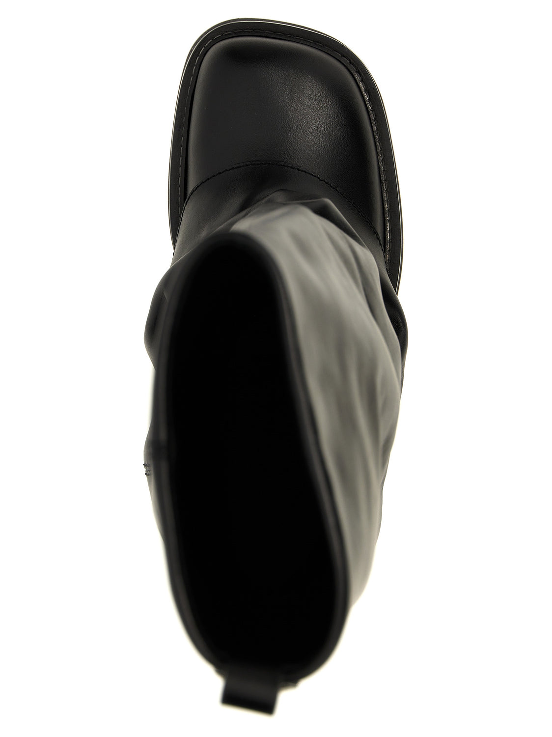 Black Calfskin Over The Knee