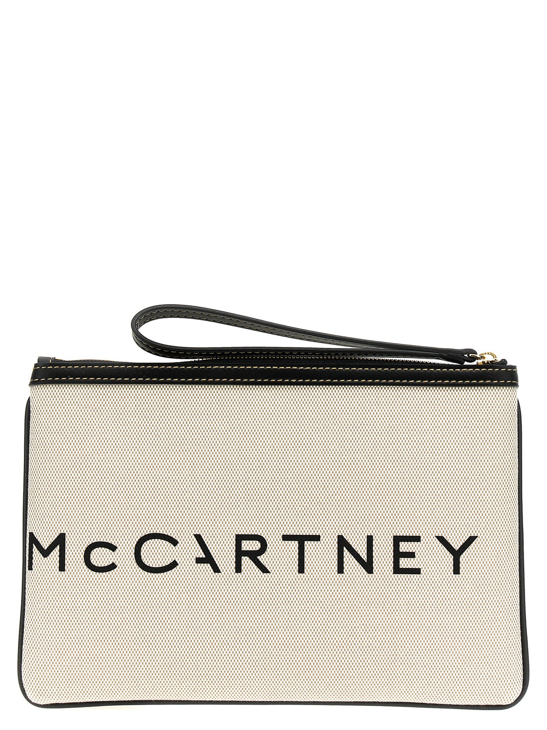 Beige Cotton Clutch Bag
