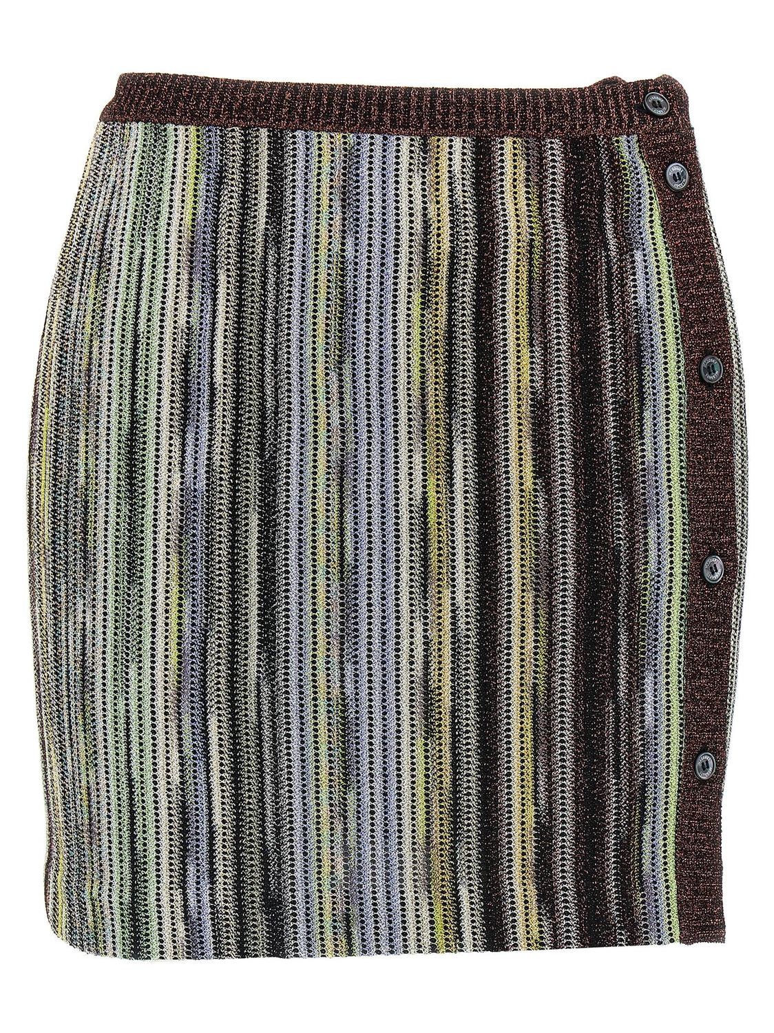 Multicolor Viscose Long Skirt