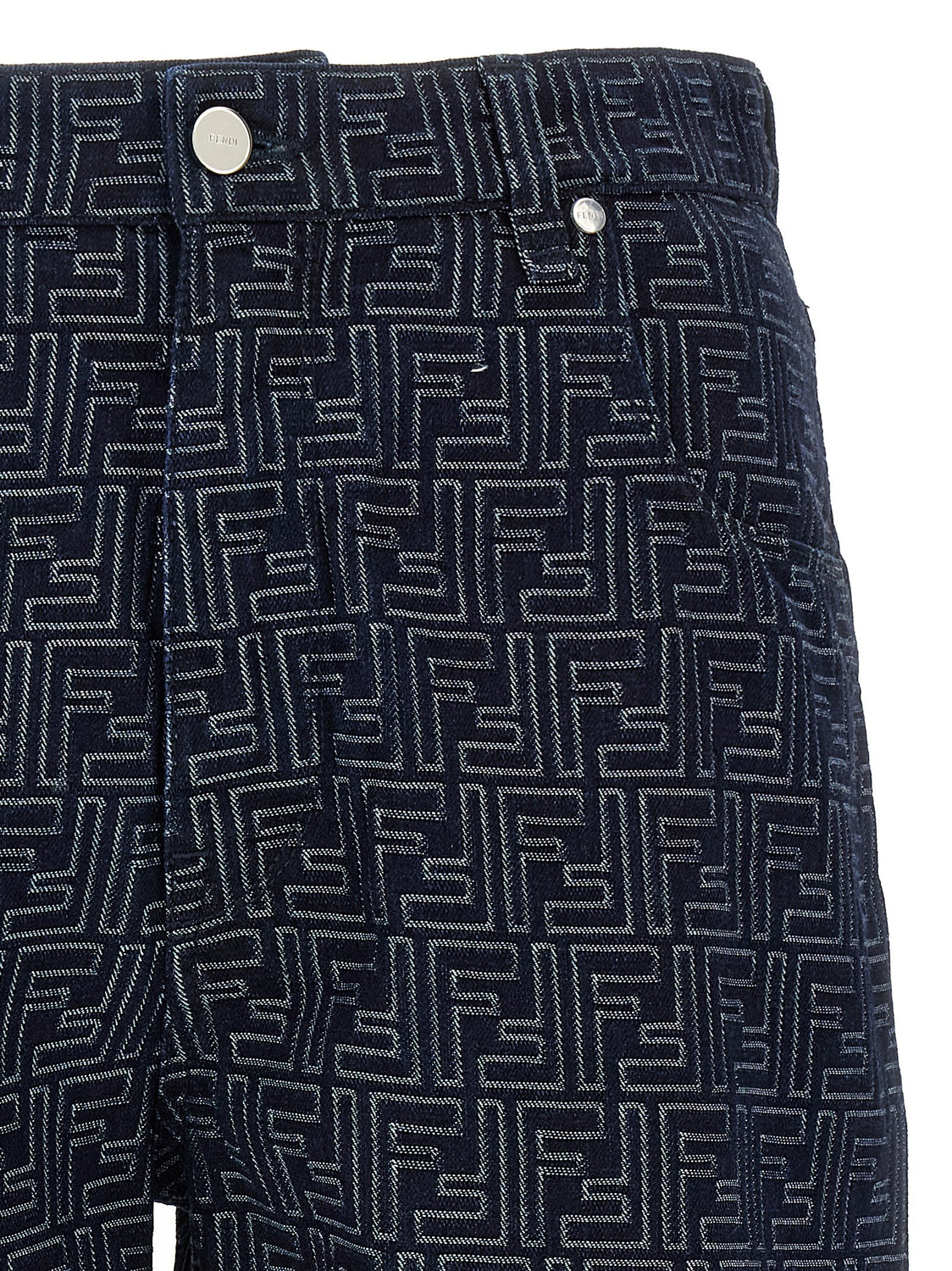 Blue Cotton Bermuda Shorts