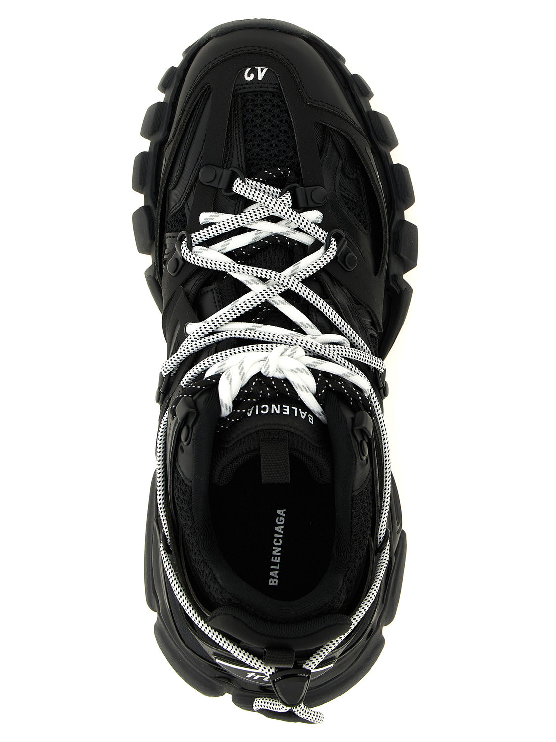 Black Polyethylene Athletic Sneakers