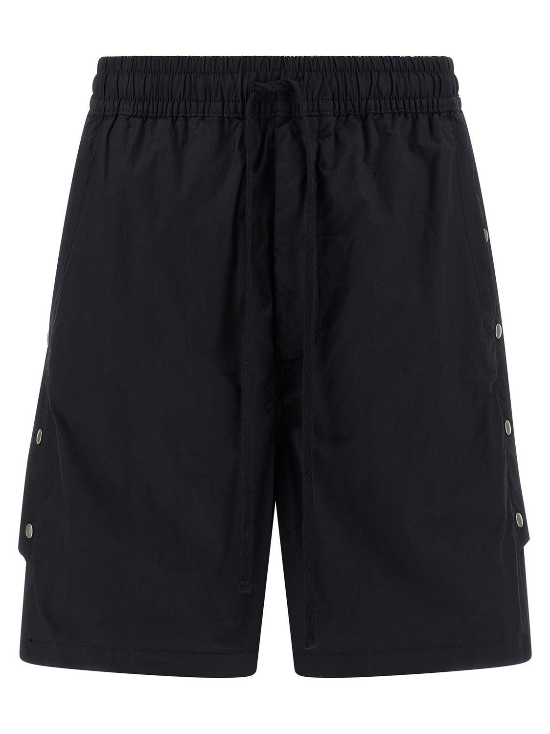 Black Cotton Bermuda Shorts