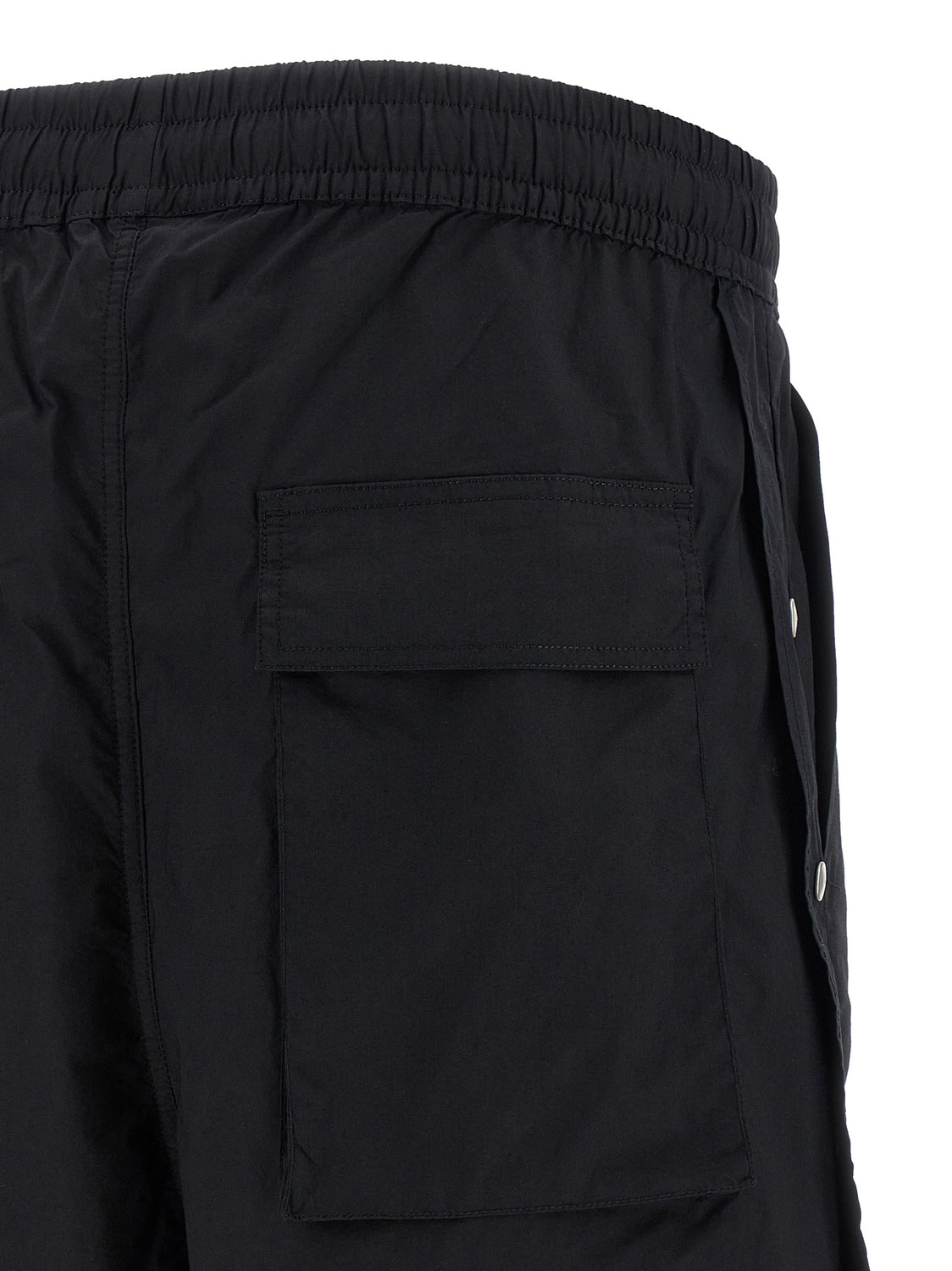 Black Cotton Bermuda Shorts