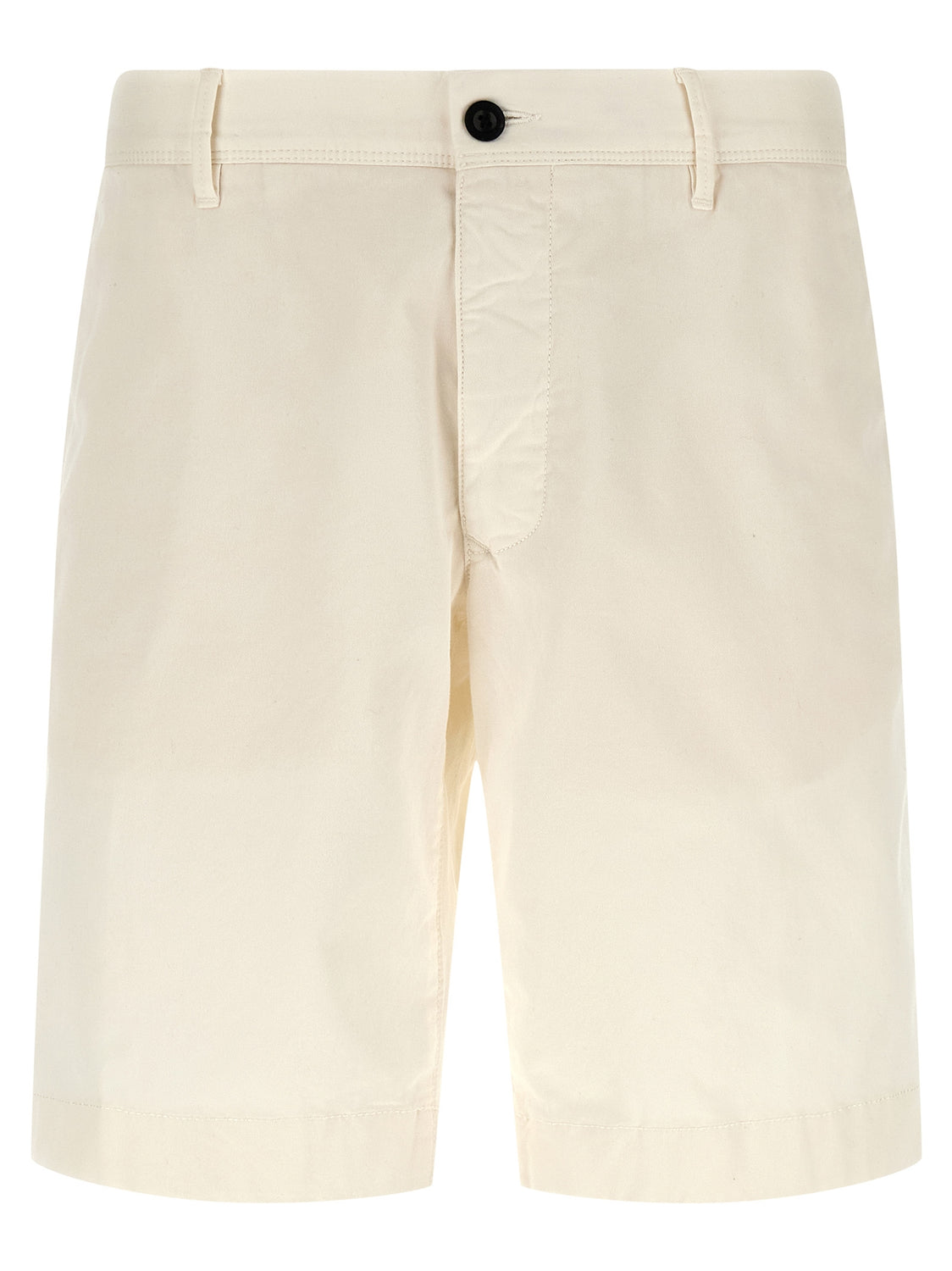 White Cotton Bermuda Shorts