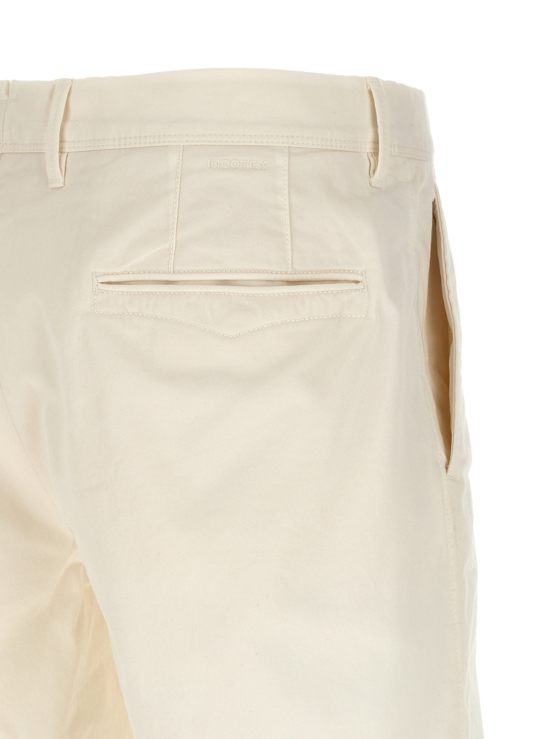 White Cotton Bermuda Shorts