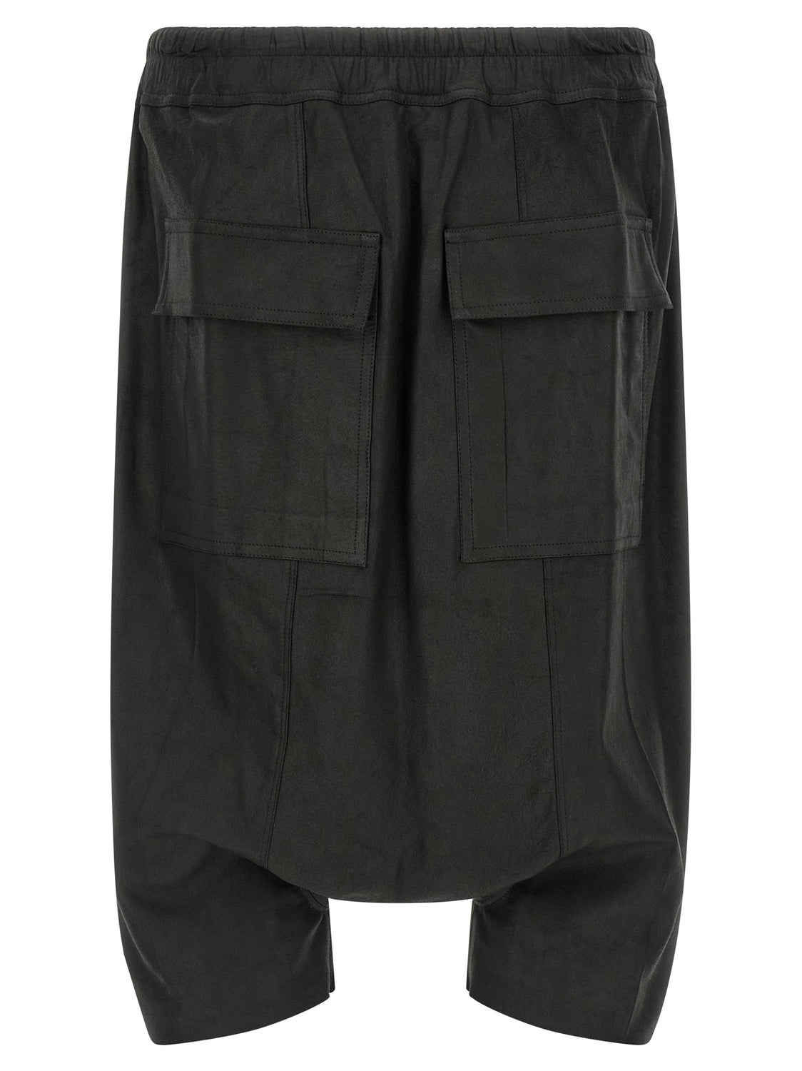 Black Lamb Leather Bermuda Shorts