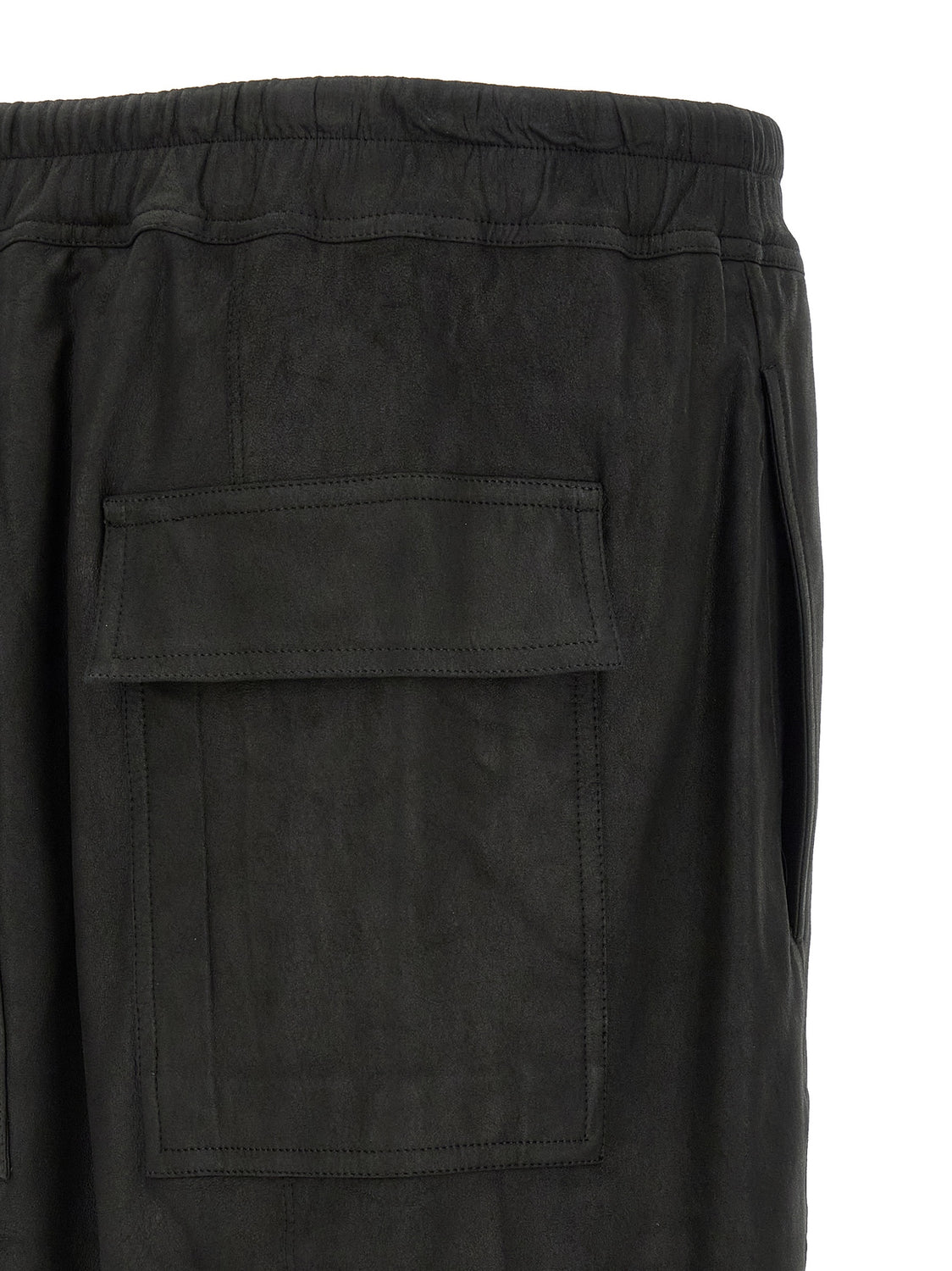 Black Lamb Leather Bermuda Shorts
