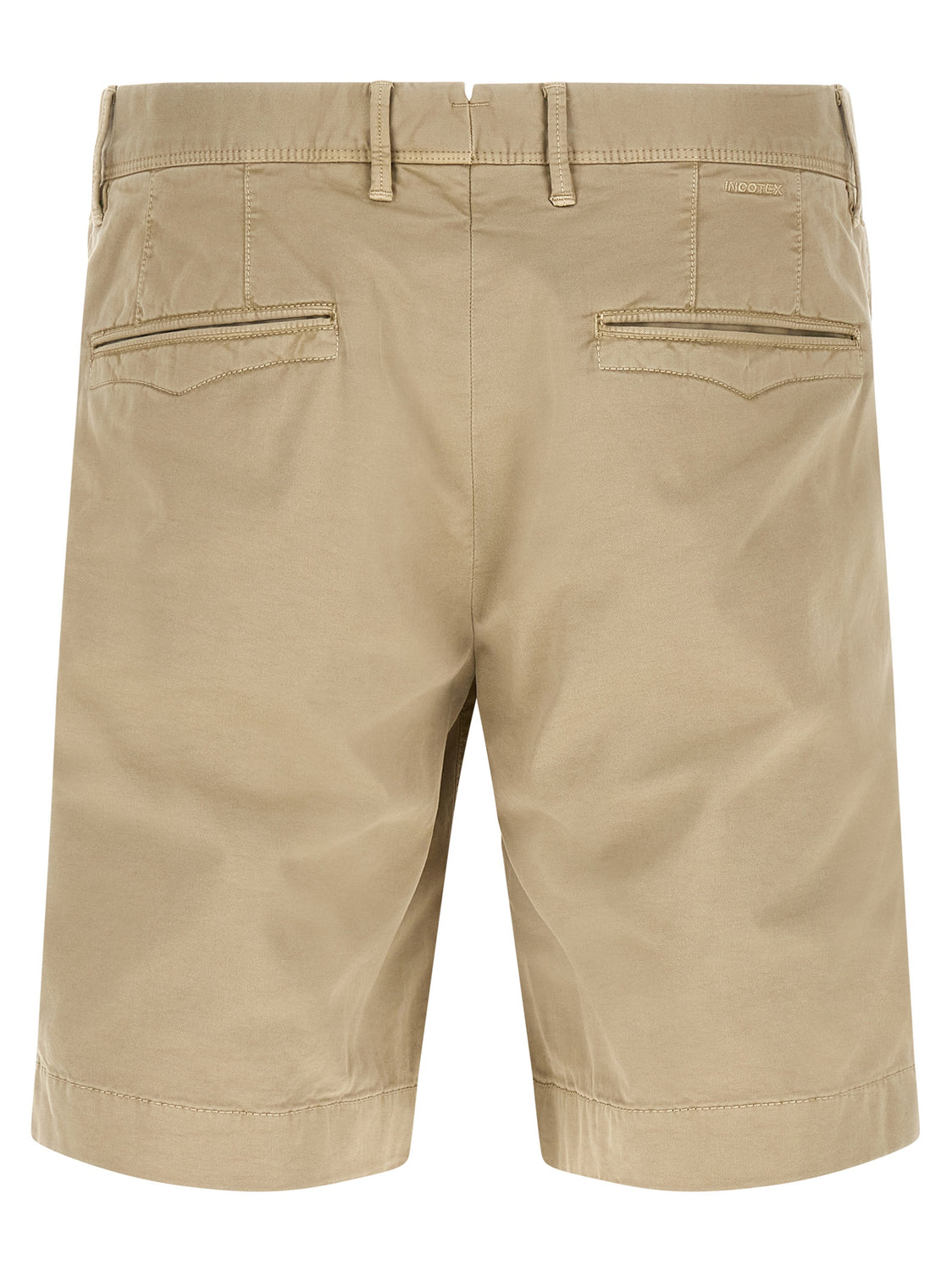 Beige Cotton Bermuda Shorts