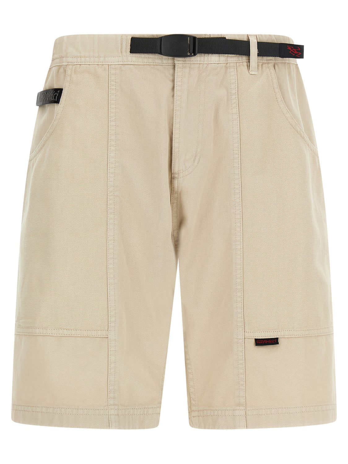 Beige Cotton Bermuda Shorts