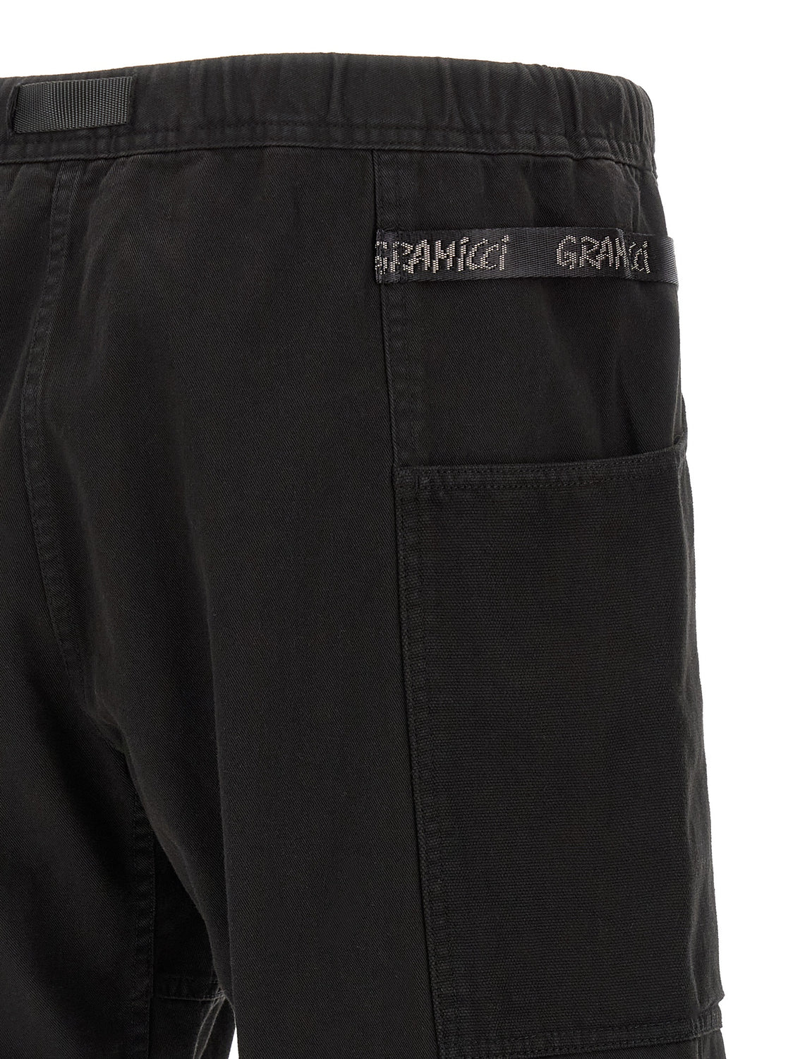 Black Cotton Bermuda Shorts