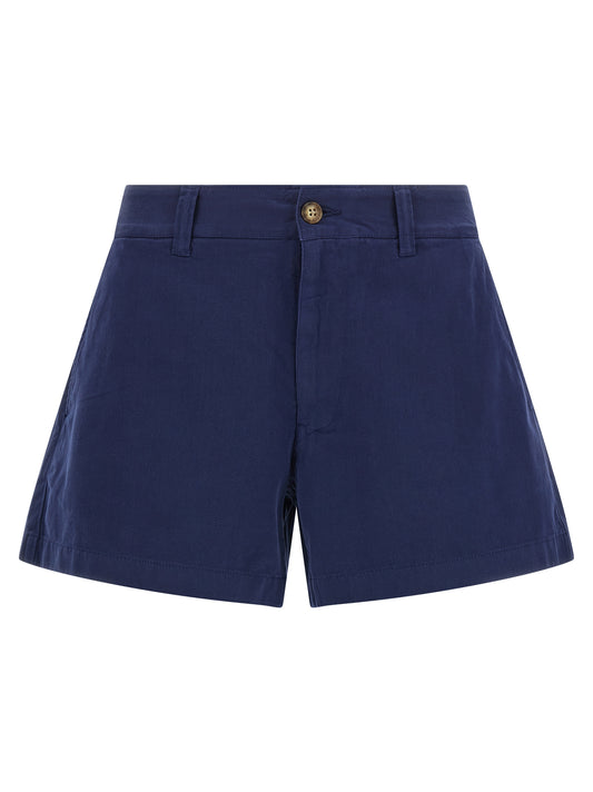 Blue Cotton Bermuda Shorts