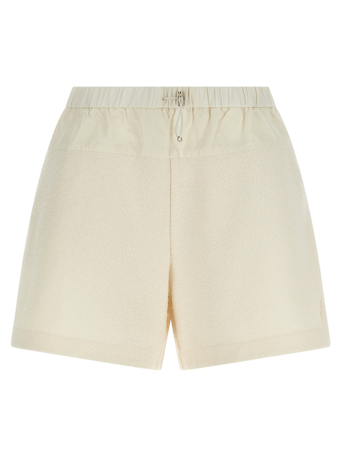 White Polyester Bermuda Shorts