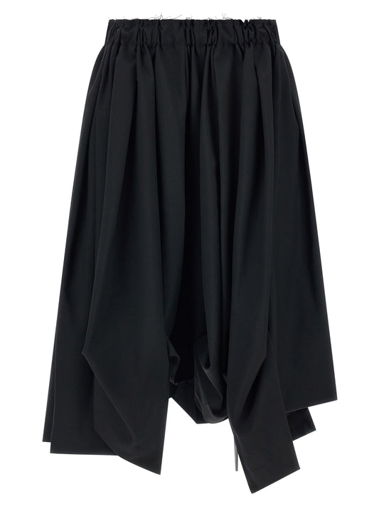 Black Wool Bermuda Shorts
