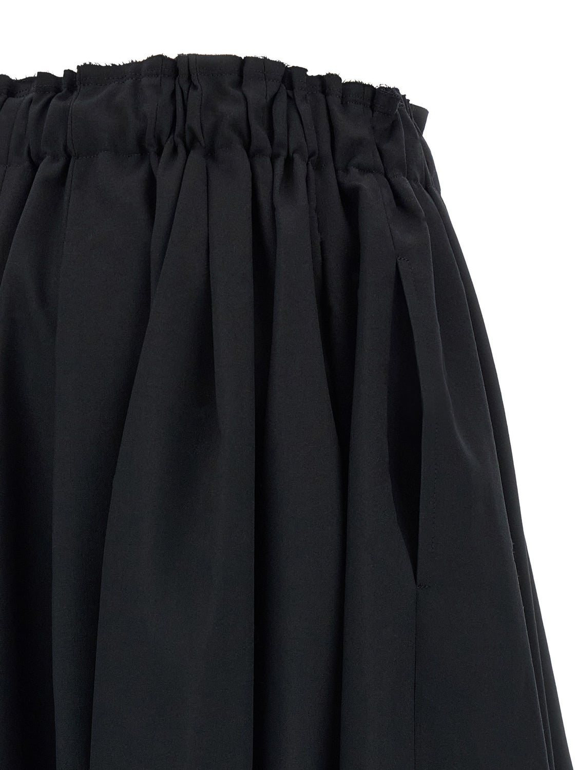 Black Wool Bermuda Shorts