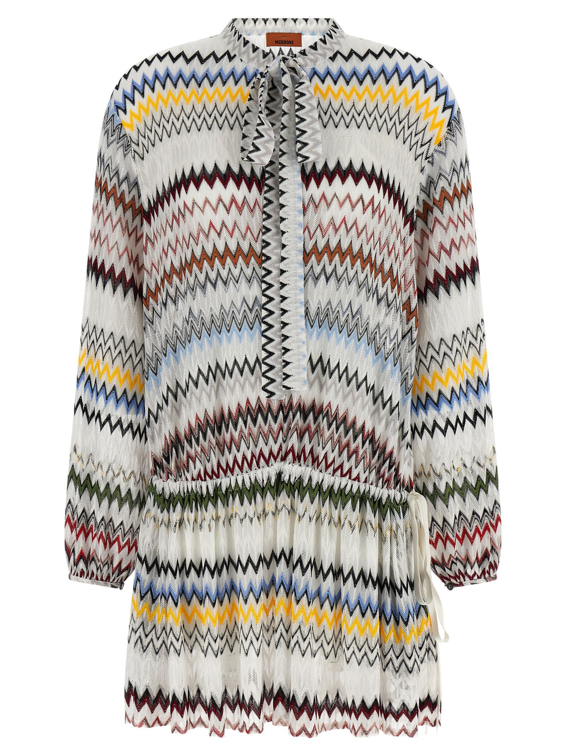 White Viscose Short Dress
