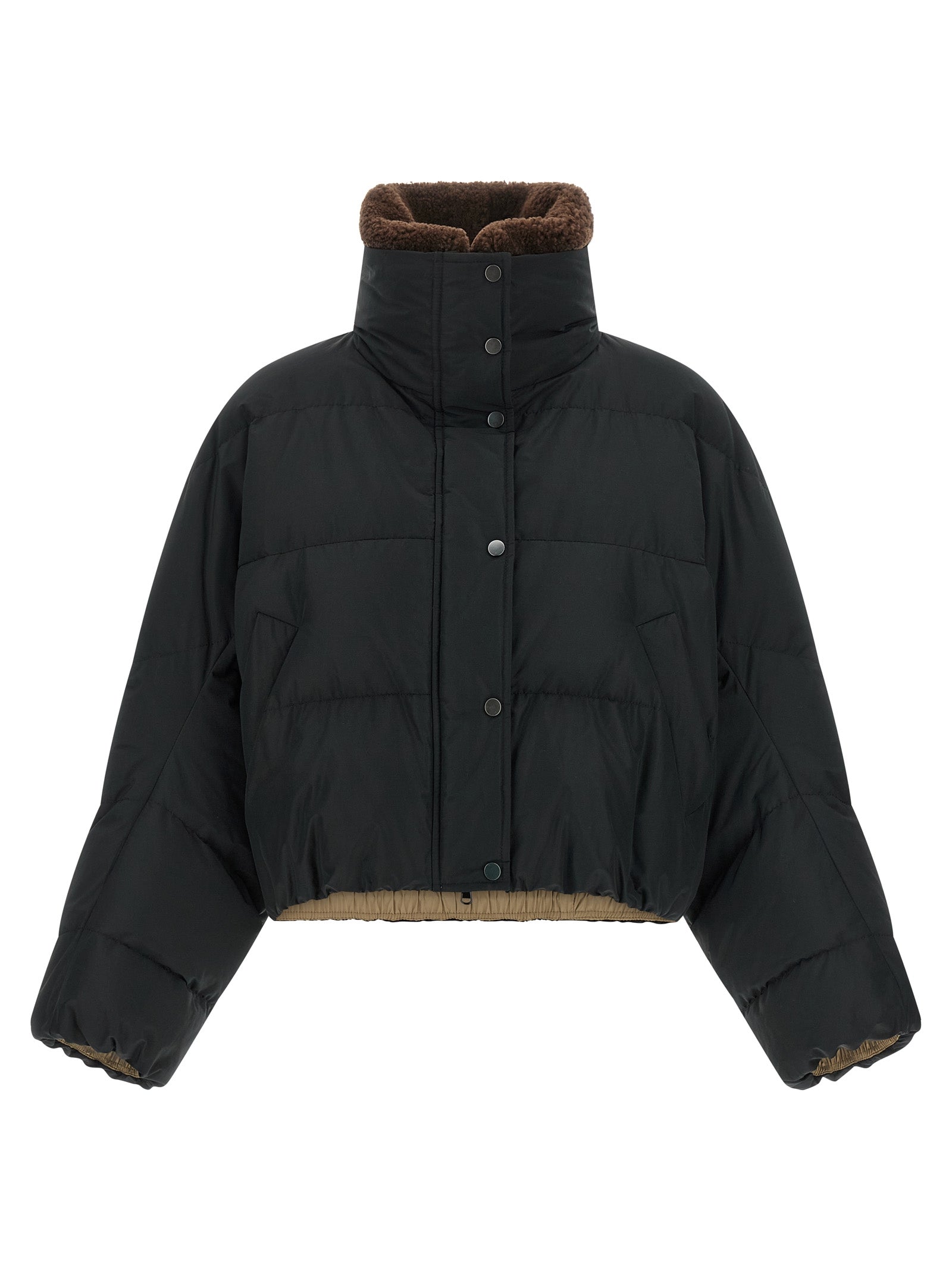 Black Cotton Full-Length Jacket