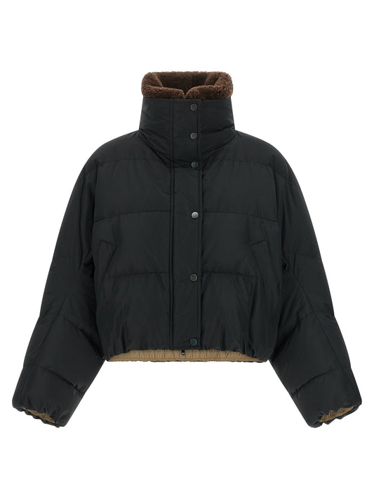 Black Cotton Full-Length Jacket