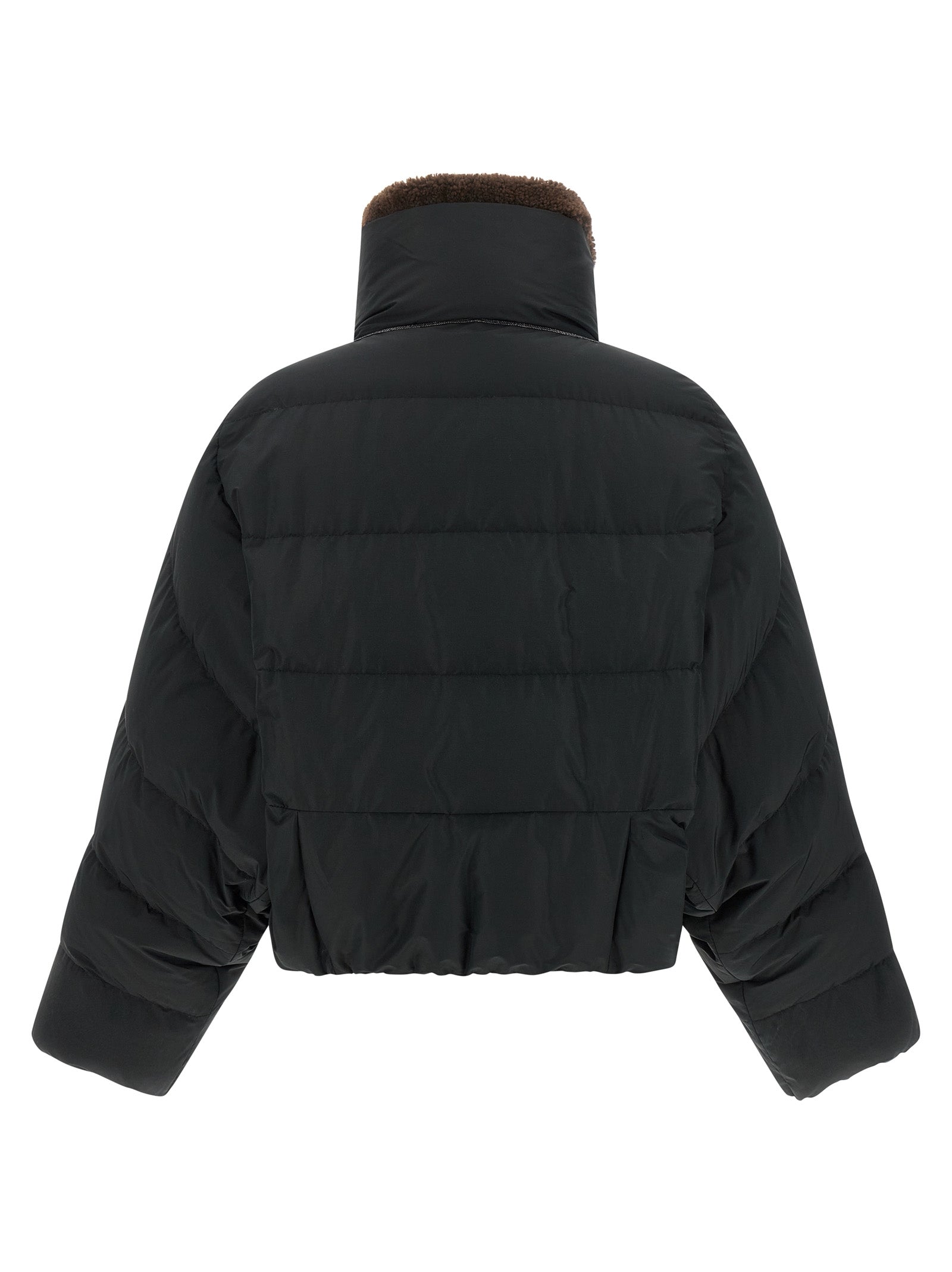 Black Cotton Full-Length Jacket