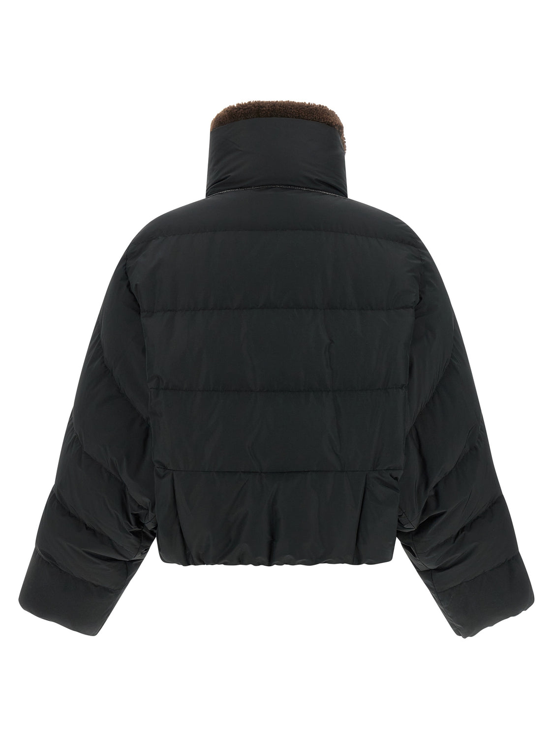 Black Cotton Full-Length Jacket