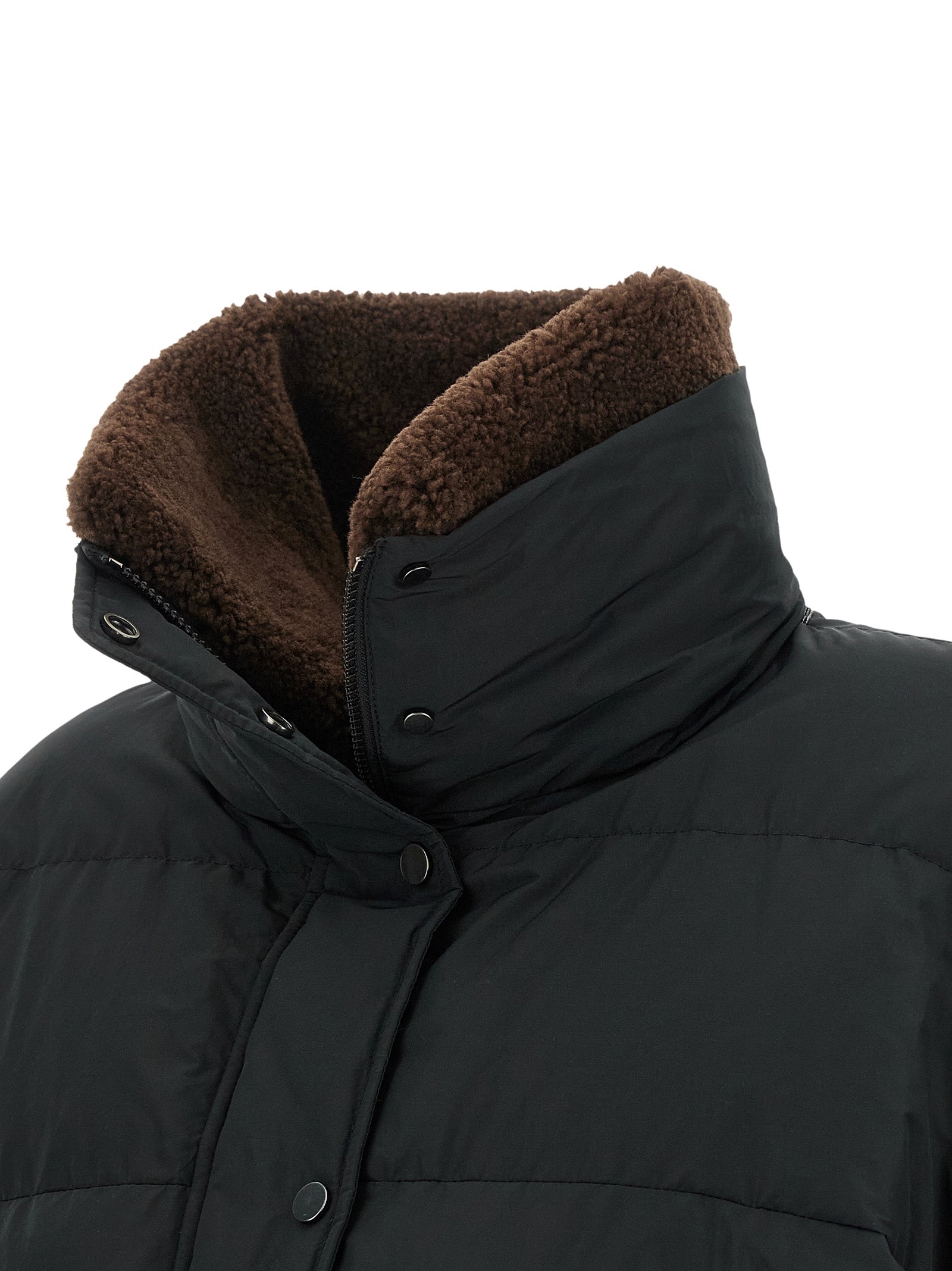 Black Cotton Full-Length Jacket
