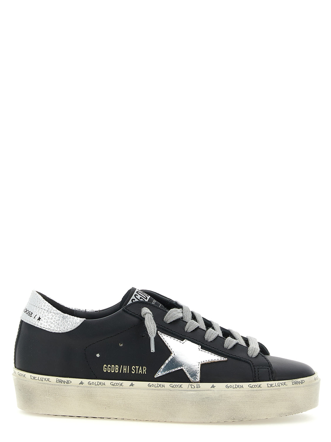 Black Cowhide Chunky Sneakers