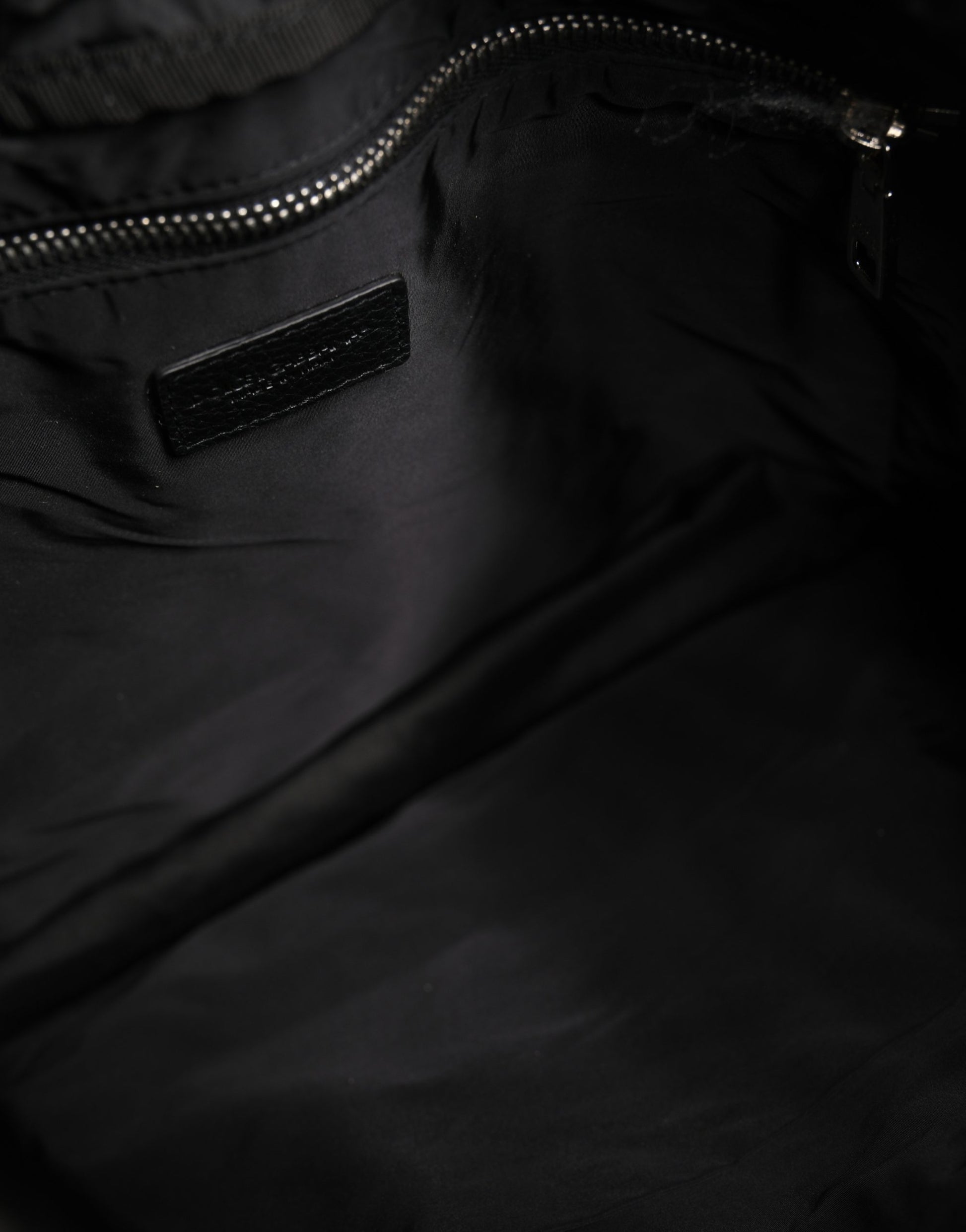 Black White Striped Polyester Drawstring Backpack Men Bag