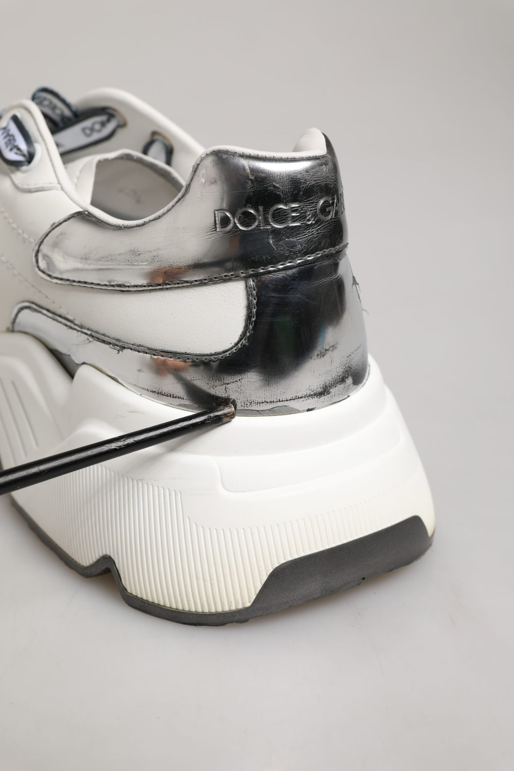 White Silver Daymaster Low Top Men Sneakers Shoes