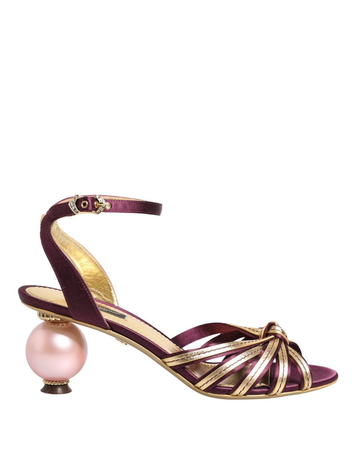 Purple Gold Keira Pearl Heels Sandals Shoes