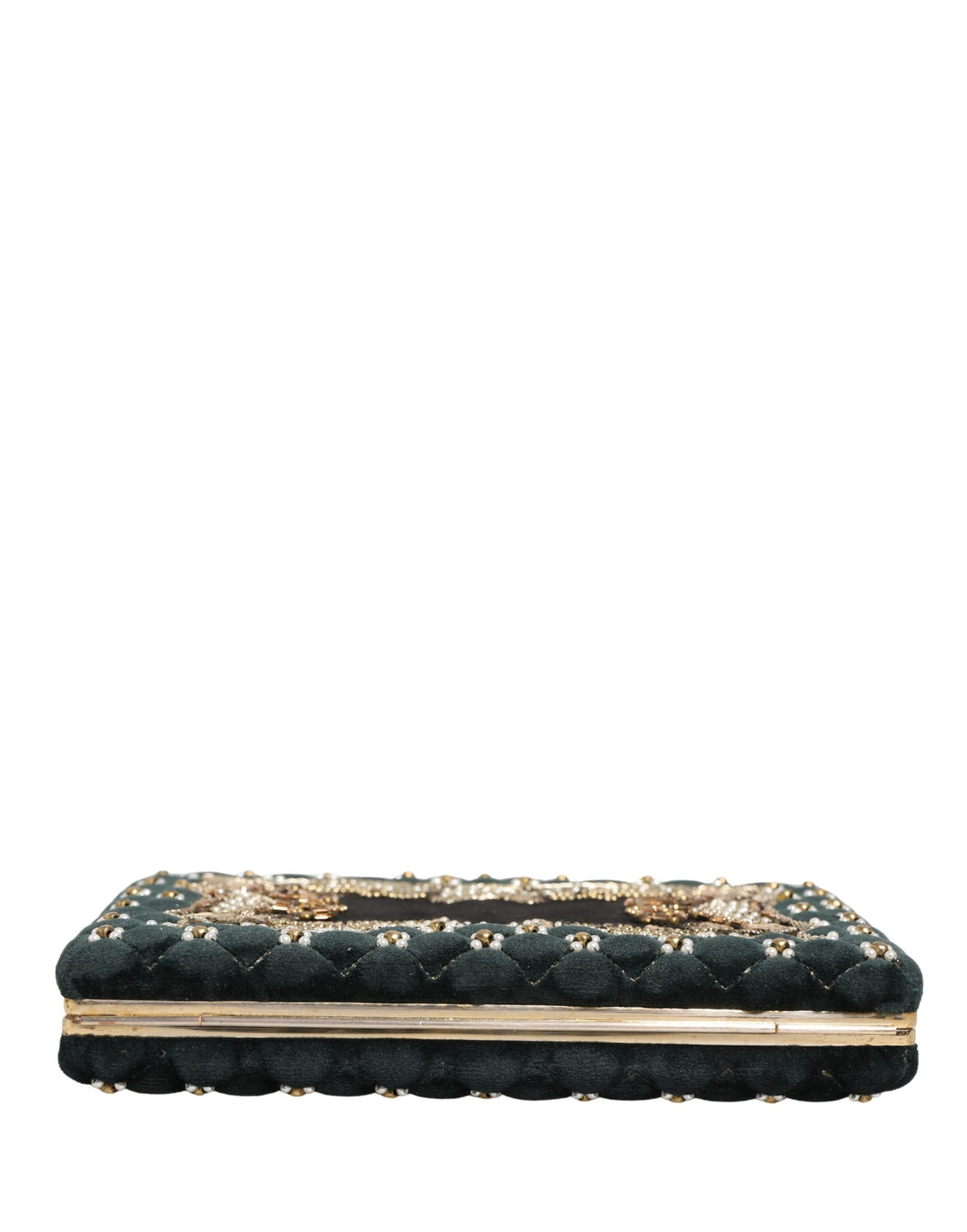 Black Velvet Gold Frame Clutch Evening Clutch Purse Bag
