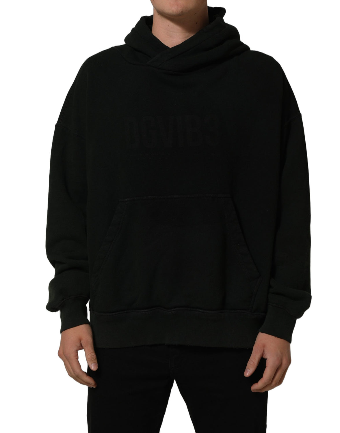 Black DGVIB3 Hooded Sweatshirt Men Sweater