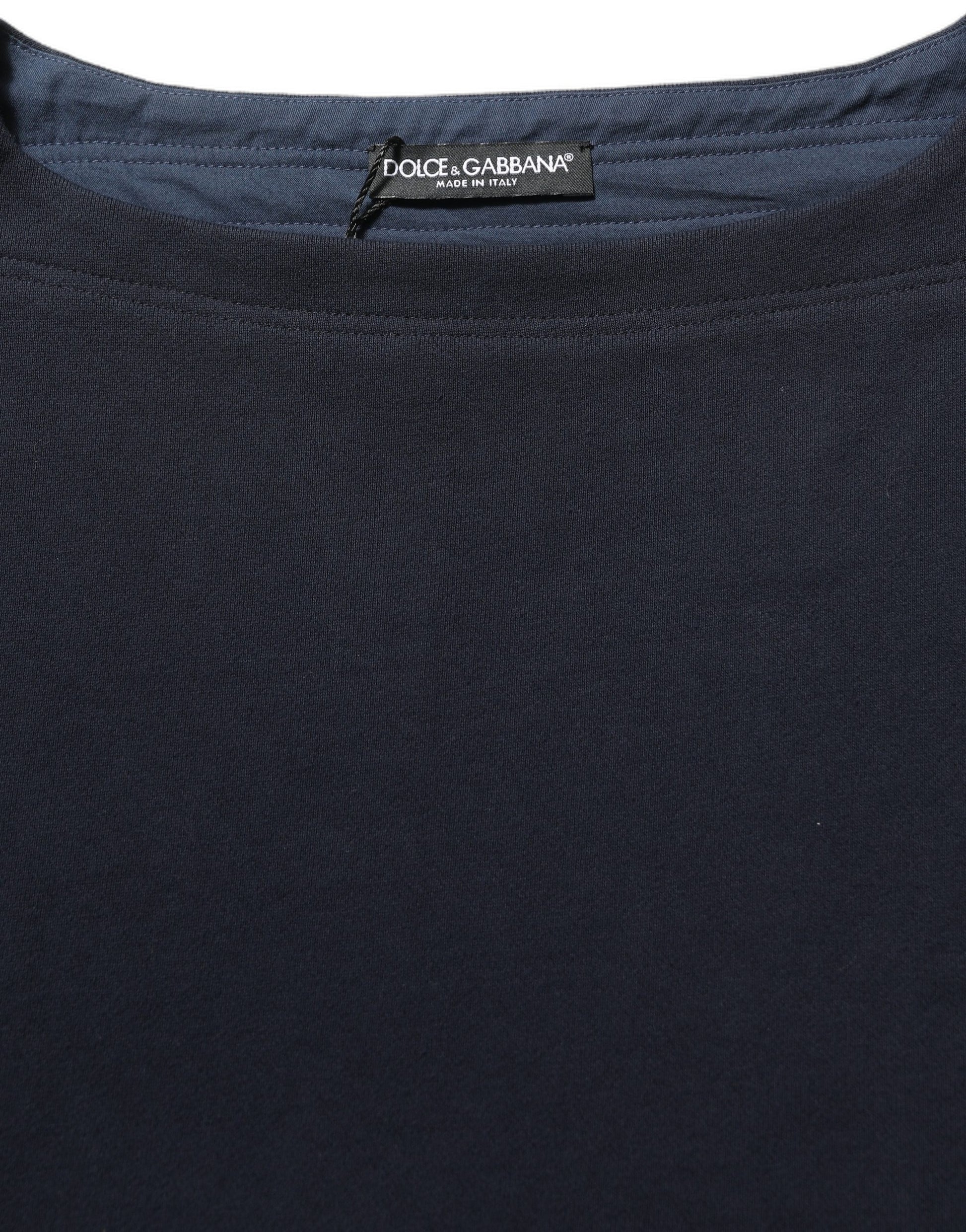 Dark Blue Logo Cotton Sweatshirt Sweater
