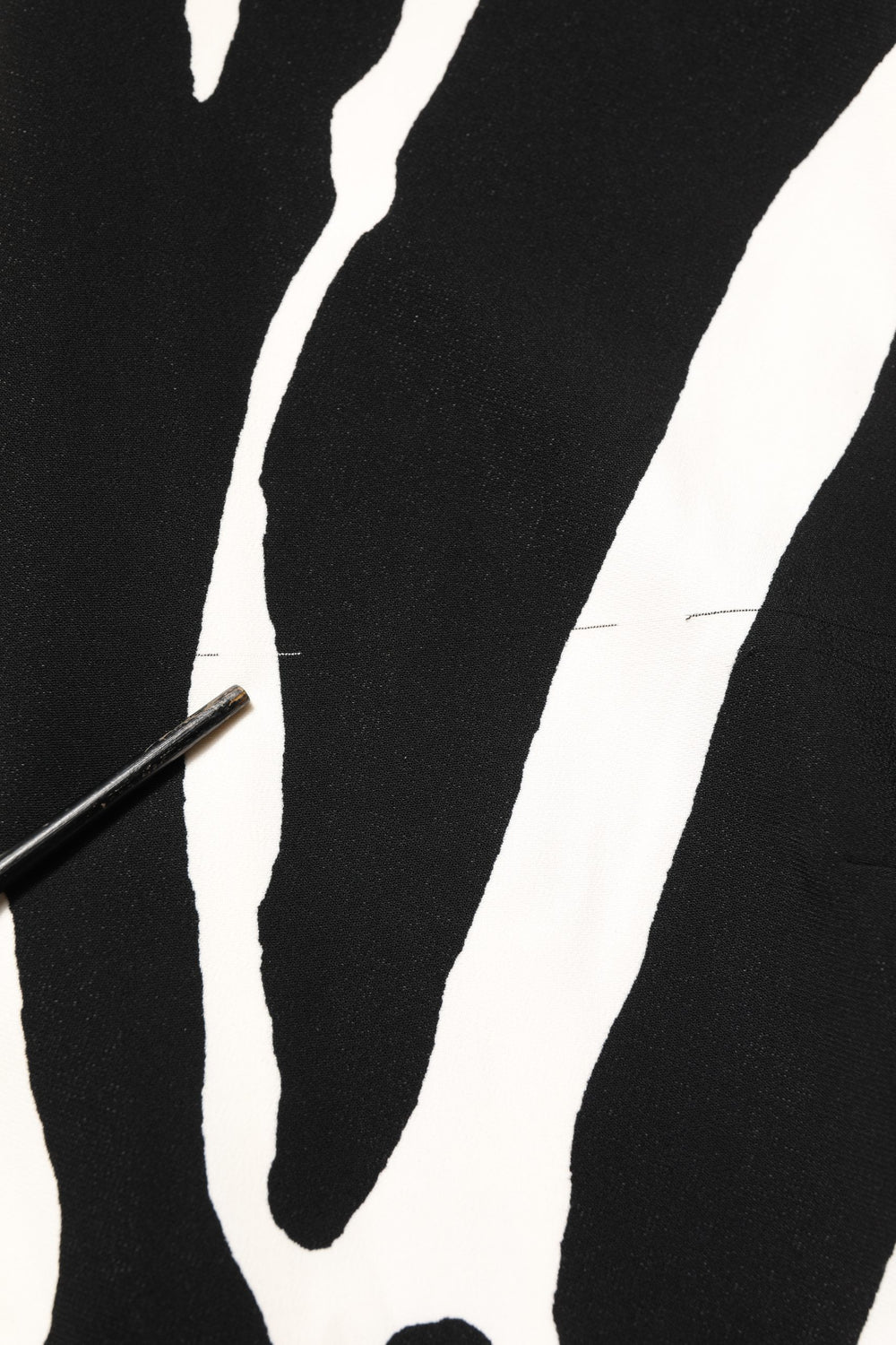 Black White Zebra Print Viscose Mini Dress