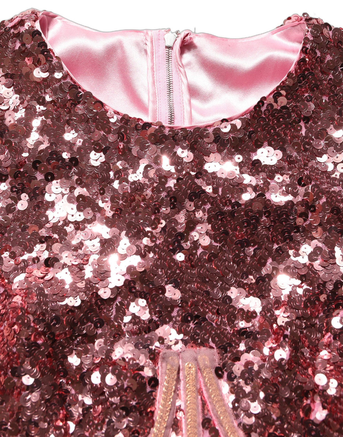 Pink Long Sequined Corset Detailing Gown Dress