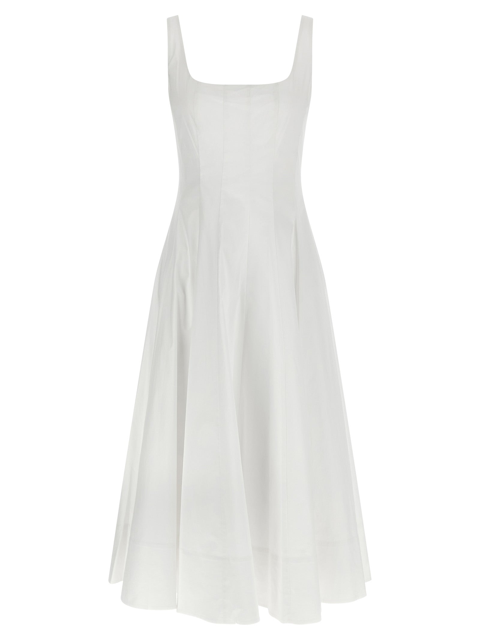 White Cotton Midi Dress