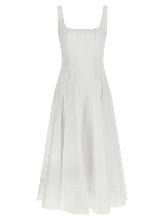 White Cotton Midi Dress