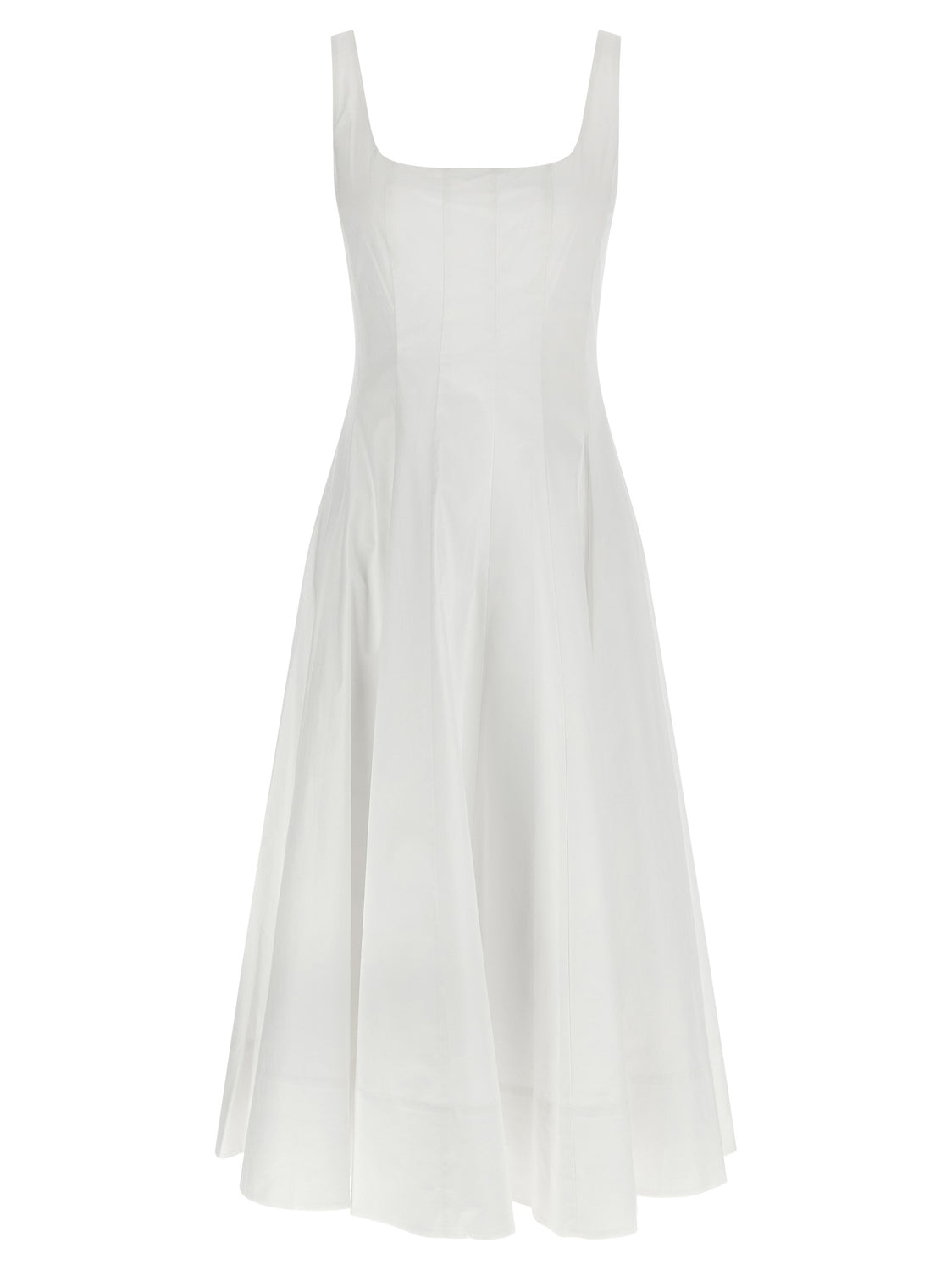 White Cotton Midi Dress