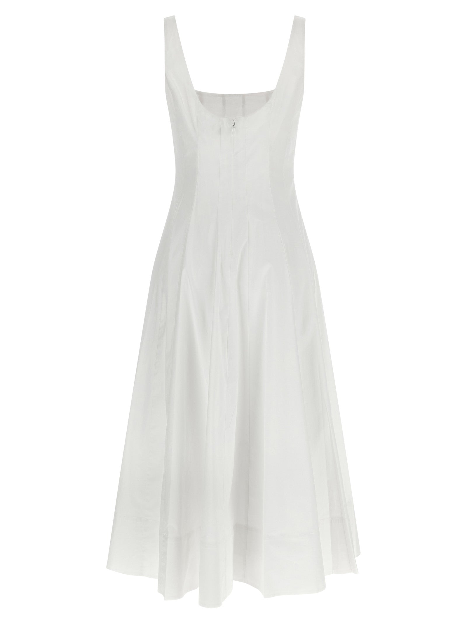 White Cotton Midi Dress