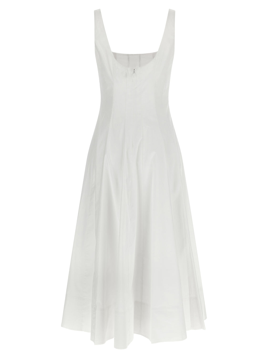 White Cotton Midi Dress