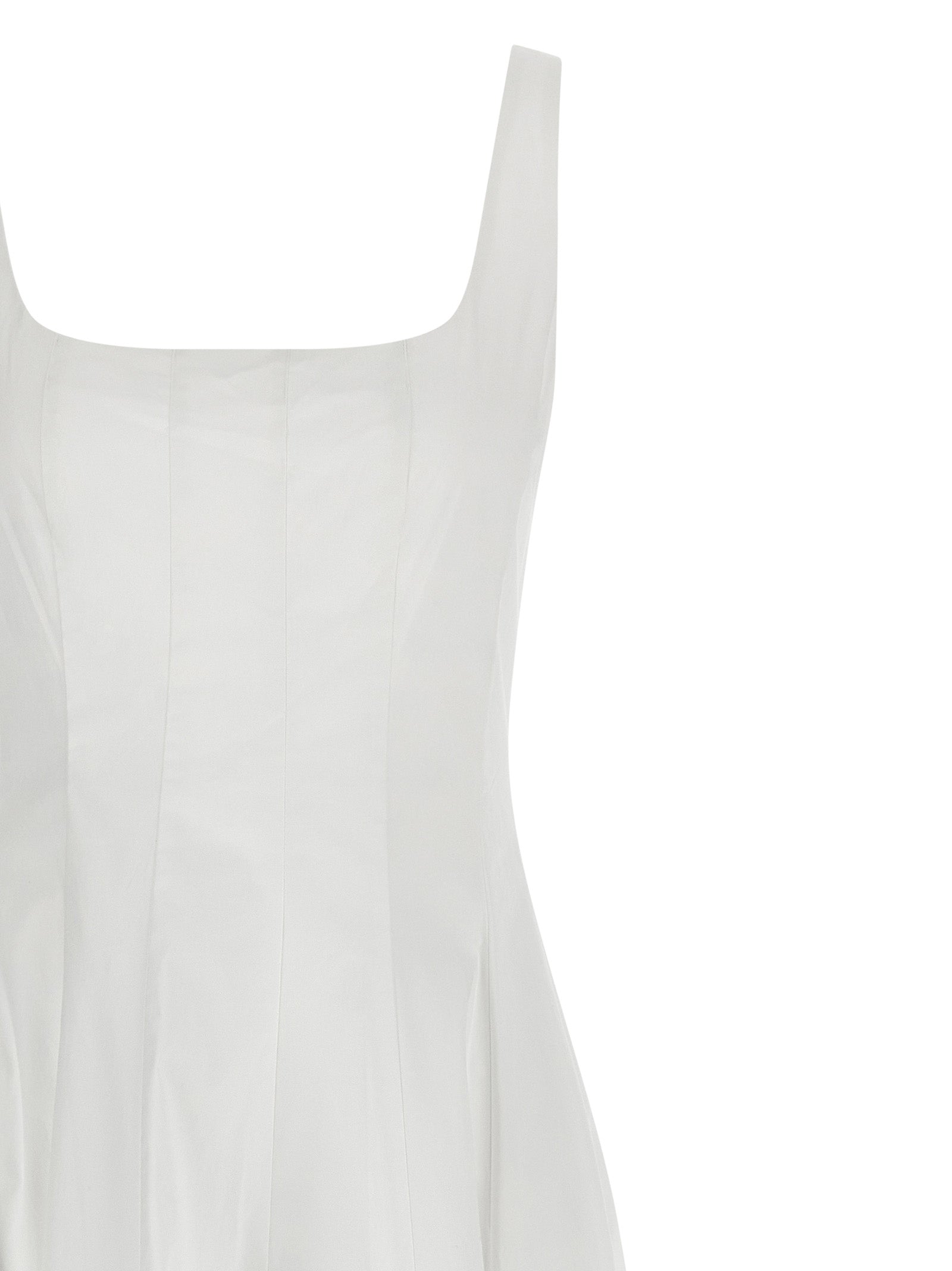 White Cotton Midi Dress