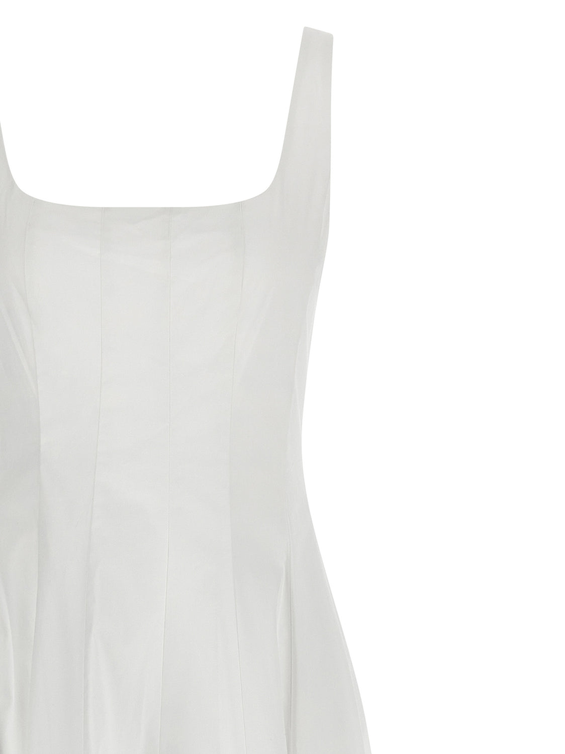 White Cotton Midi Dress