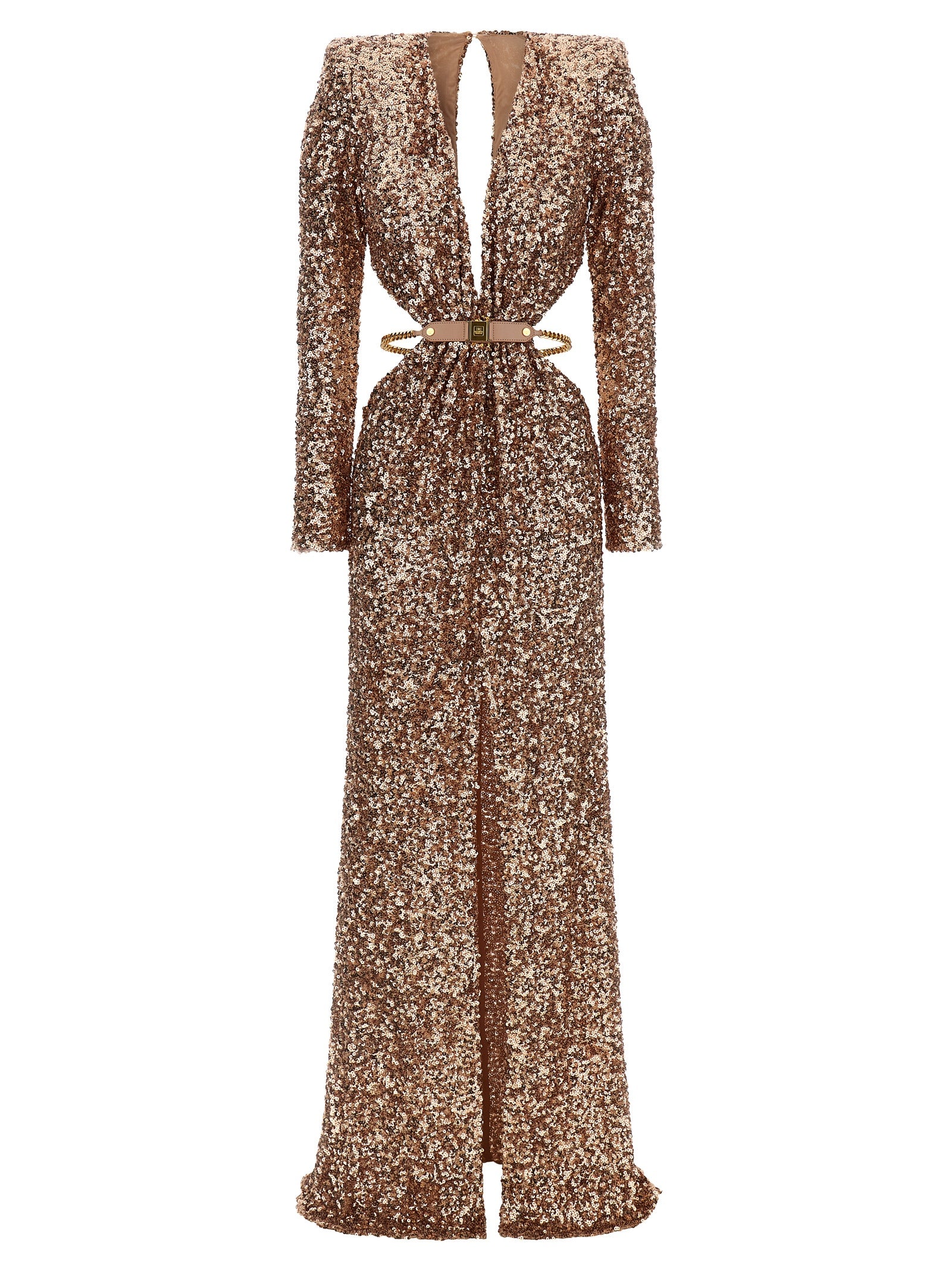 Multicolor Polyester Long Dress