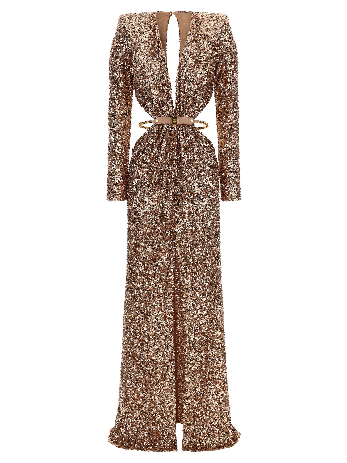 Multicolor Polyester Long Dress
