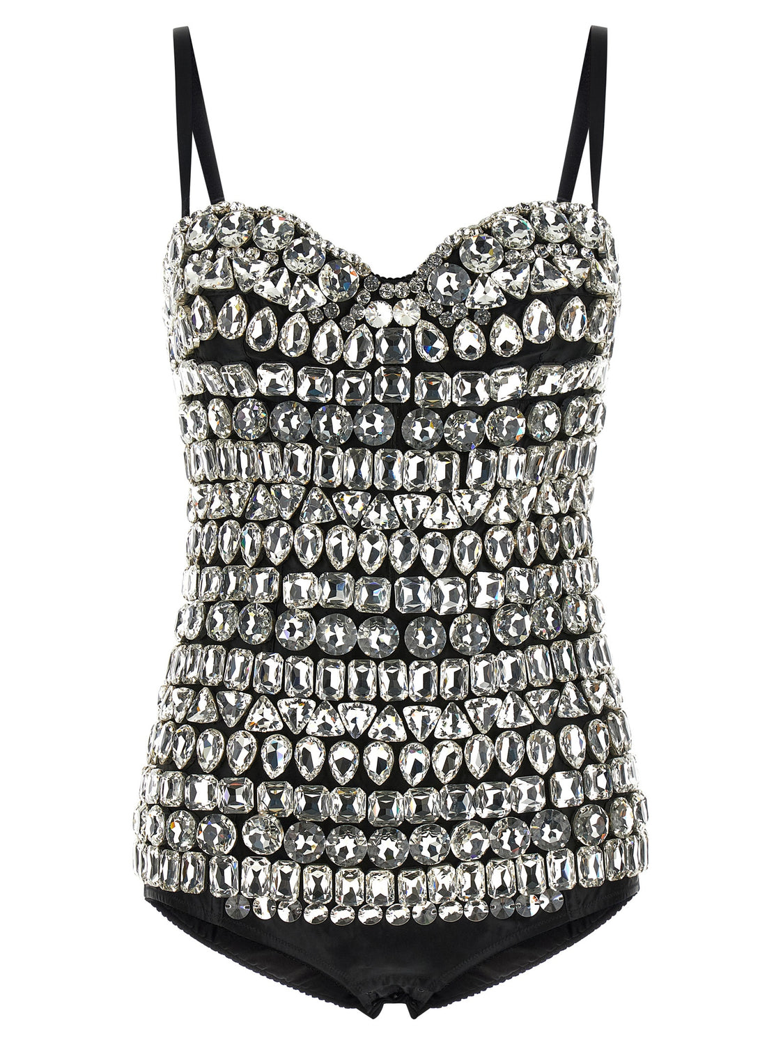 Silver Polyamide Bodysuit