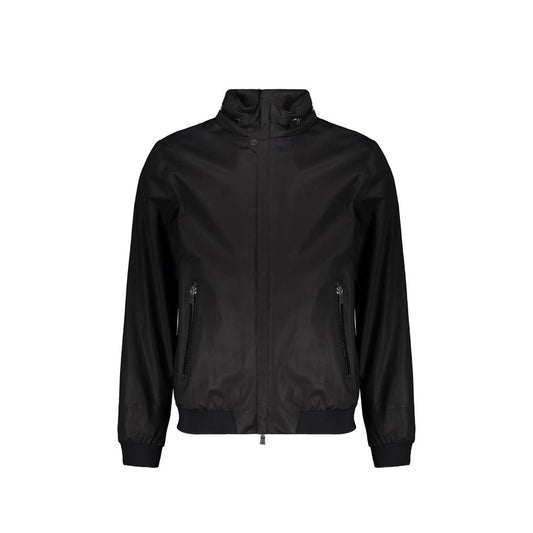 Black Cotton Full-Length Jacket