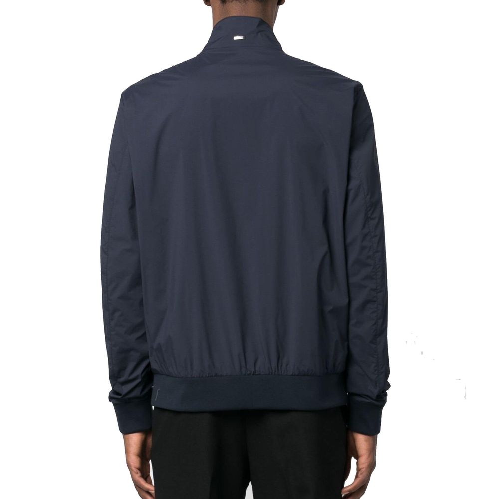 Blue Polyester Bomber