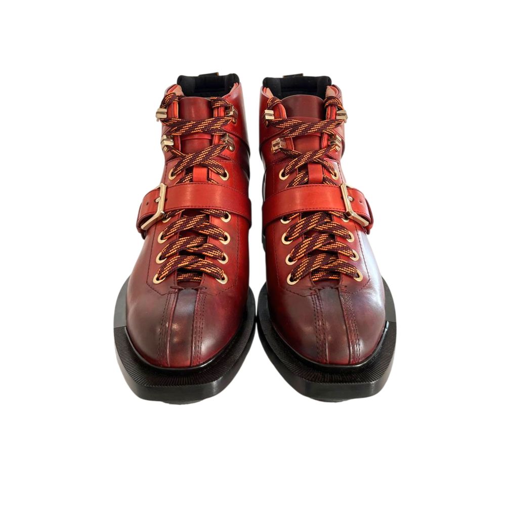 Red Leather Women Boot