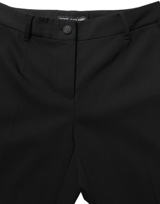 Black HighWaist Straight Dress Trouser Pants