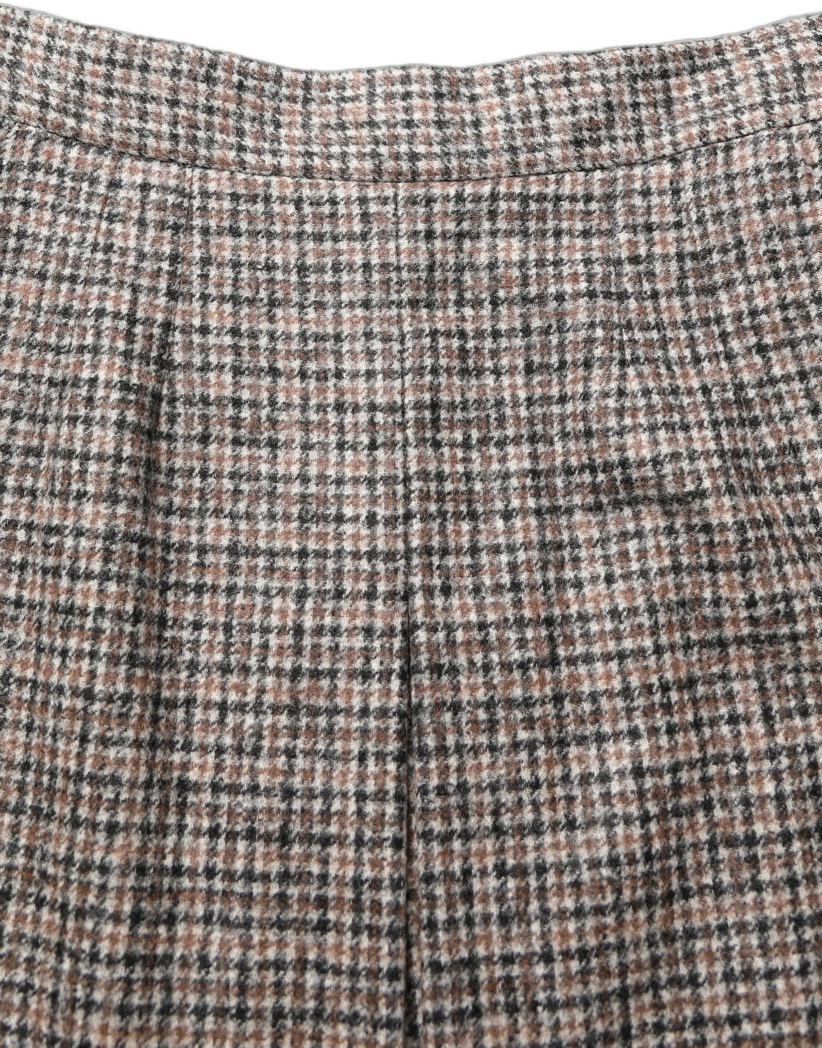 Brown Tweed High Waist A-line Mini Skirt