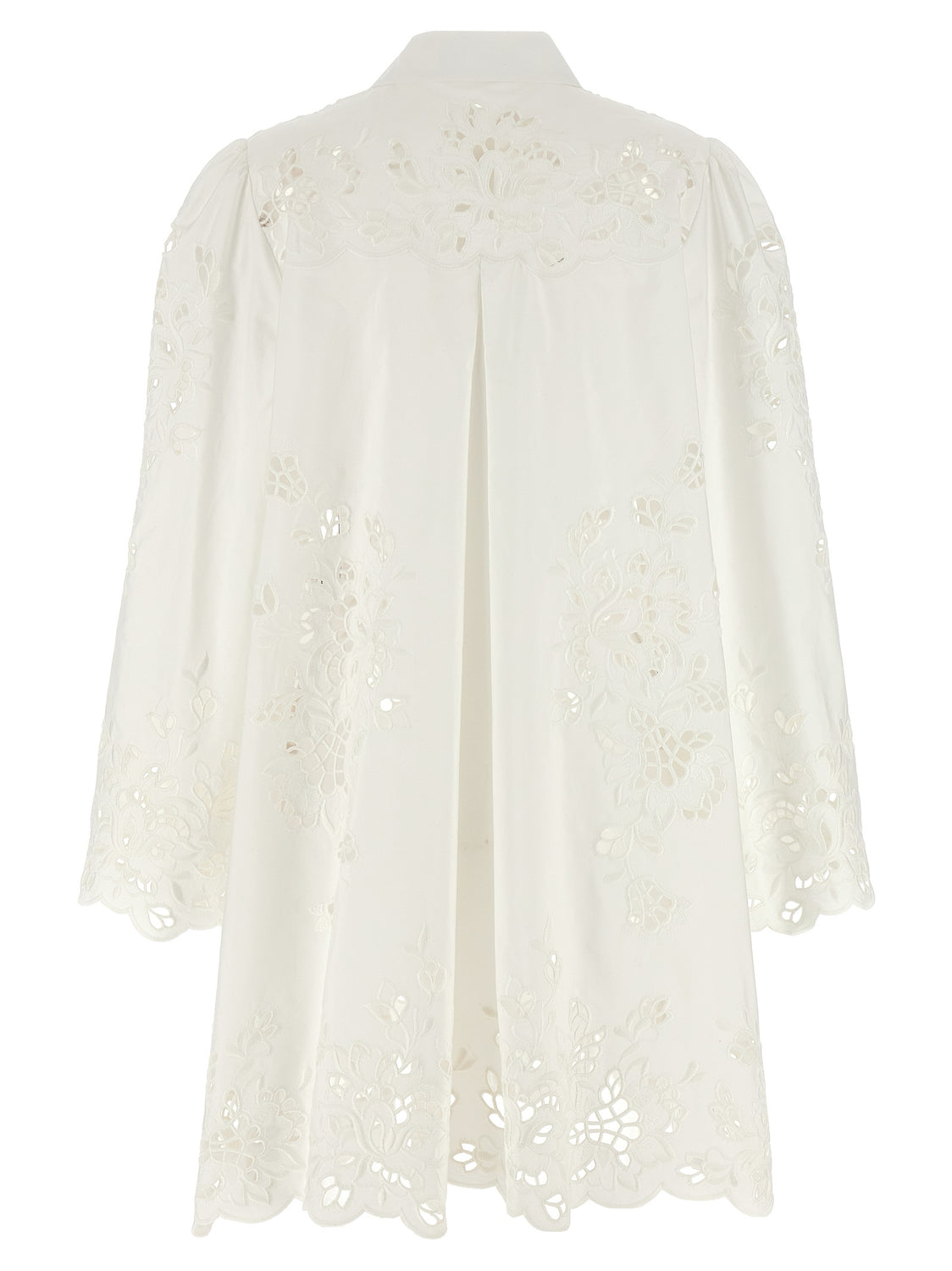 White Cotton Short Dress